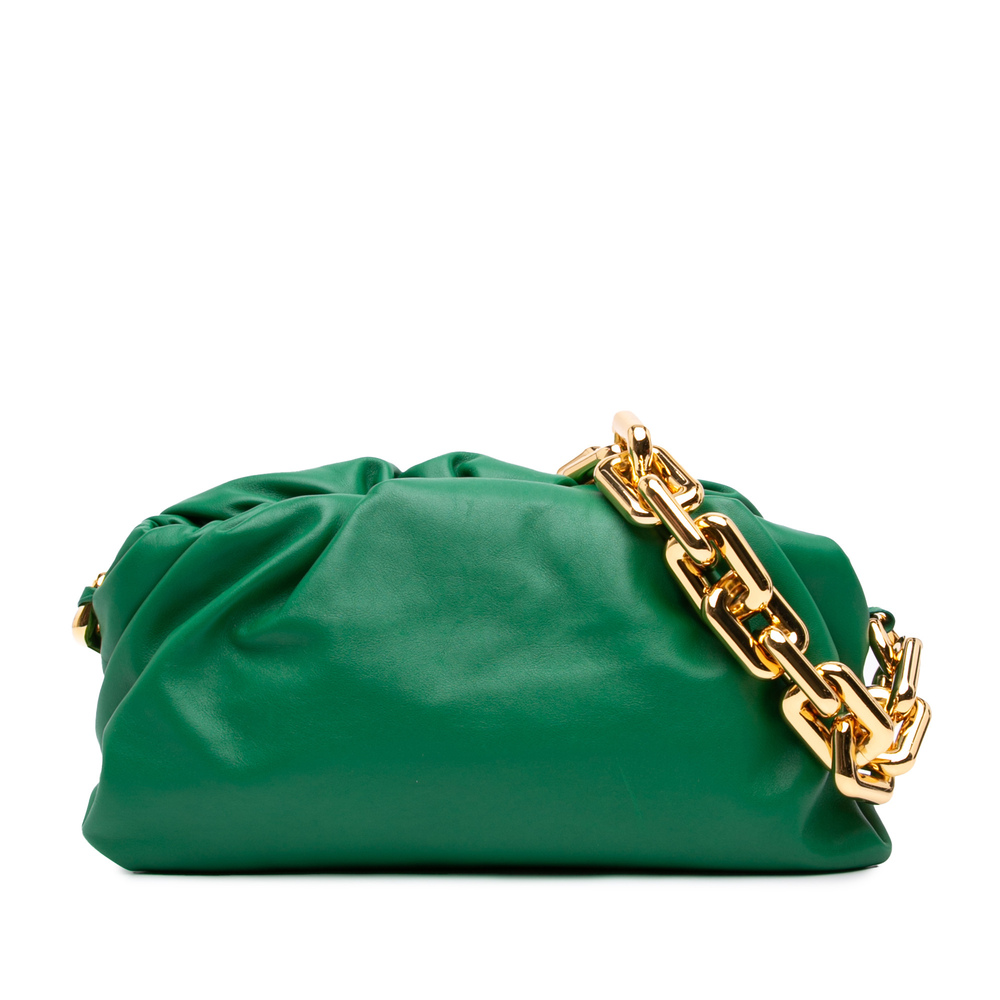 Pre-Loved Bottega Veneta Lambskin Chain Pouch